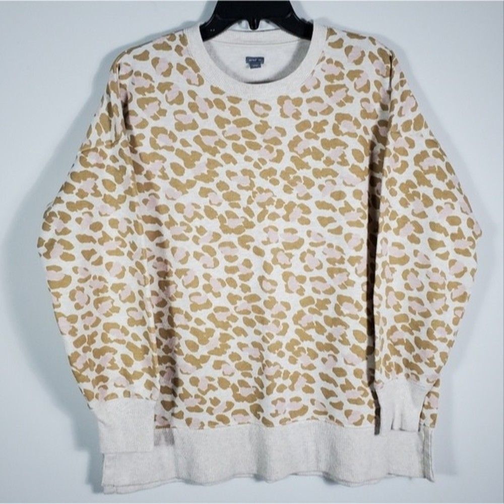 Aerie Oversized Animal Print Pullover Crewneck Sweater Size Small